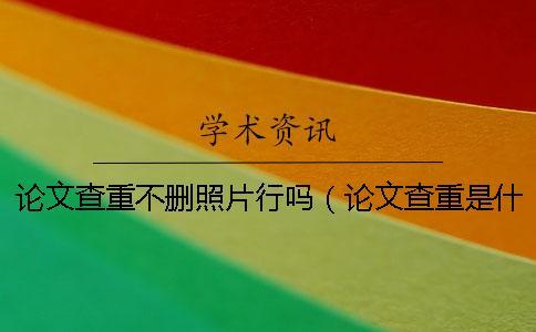 論文查重不刪照片行嗎（論文查重是什么意思_論文查重查哪些內(nèi)容）
