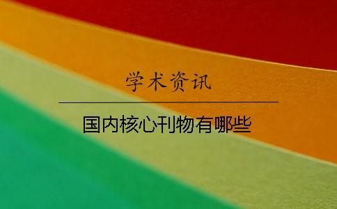 國內(nèi)核心刊物有哪些