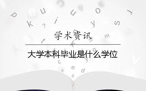 大學本科畢業(yè)是什么學位
